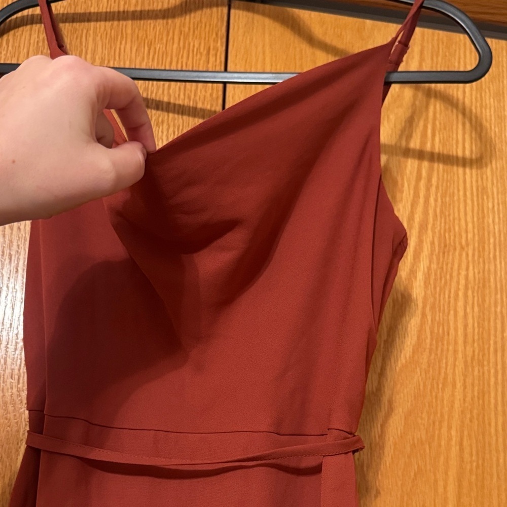 Boutique Cowell neck Rust Dress - Picture 3 of 5